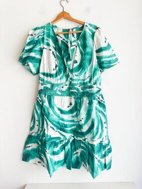 Anthropologie Short Somerset Dress Teal Turquoise Dress XL